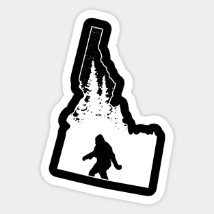 Bigfoot Idaho State Map Gifts Sticker